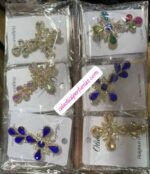 BRONCH STONED CROSS GOLD - Image 5