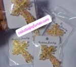 BRONCH STONED CROSS GOLD - Image 6